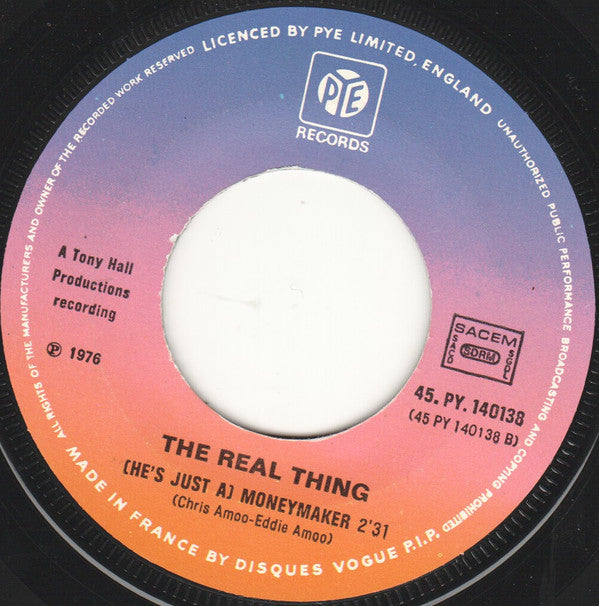 Real Thing, The : Can't Get By Without You (7",Single,45 RPM)