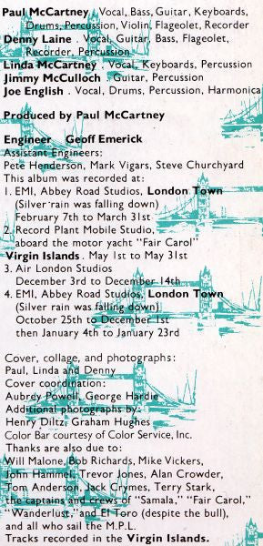 Wings (2) : London Town (LP,Album)