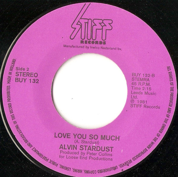 Alvin Stardust : A Wonderful Time Up There (7", Single)