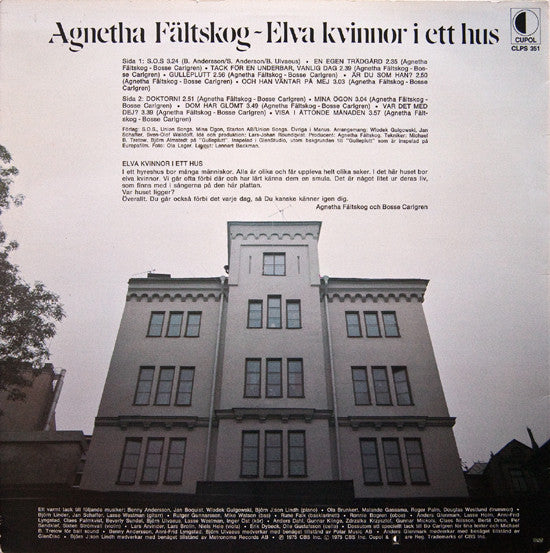 Agnetha Fältskog : Elva Kvinnor I Ett Hus (LP,Album)