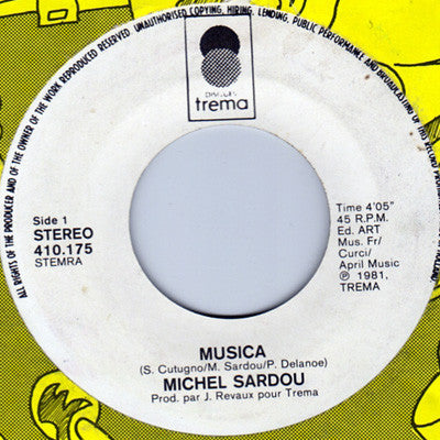 Michel Sardou : Musica (7",45 RPM,Single,Stereo)