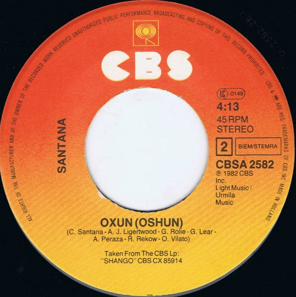 Santana : Hold On (7",45 RPM,Single)