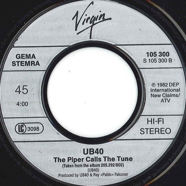 UB40 : Food For Thought (Live) (7",45 RPM,Single,Stereo)
