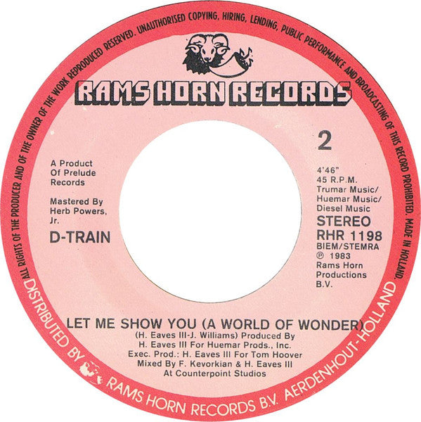 D-Train : Music (7",45 RPM,Single,Stereo)