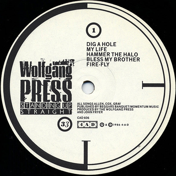 The Wolfgang Press : Standing Up Straight (LP, Album, Bla)
