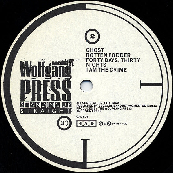 The Wolfgang Press : Standing Up Straight (LP, Album, Bla)