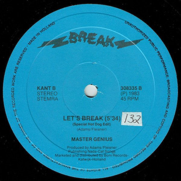 Master Genius : Let's Break (12",45 RPM)
