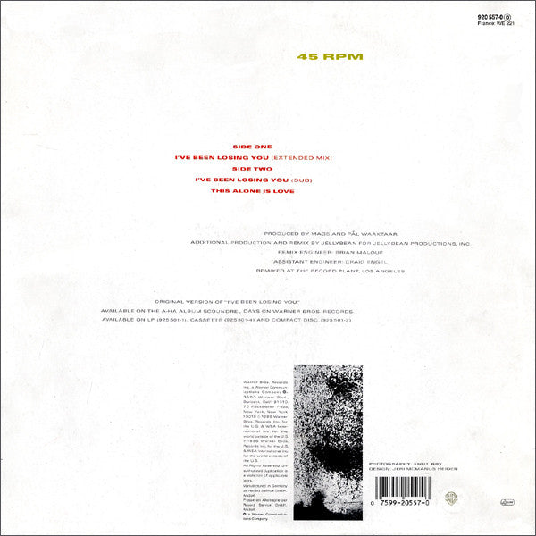 a-ha : I've Been Losing You (12",45 RPM,Maxi-Single,Stereo)