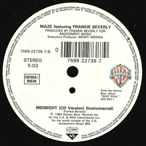 Maze Featuring Frankie Beverly : Silky Soul (7",45 RPM,Single)