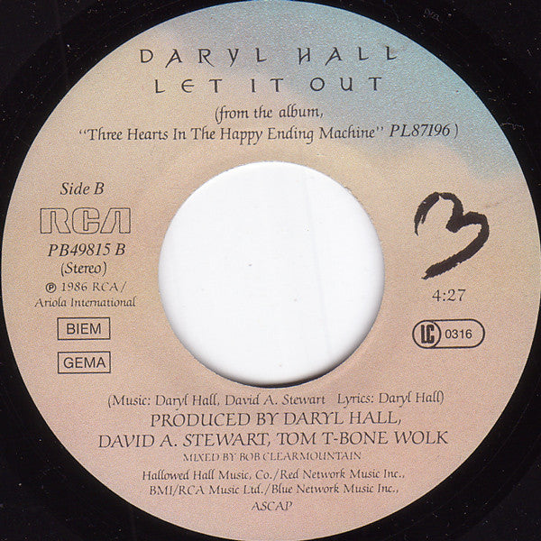 Daryl Hall : Dreamtime (7",Single)