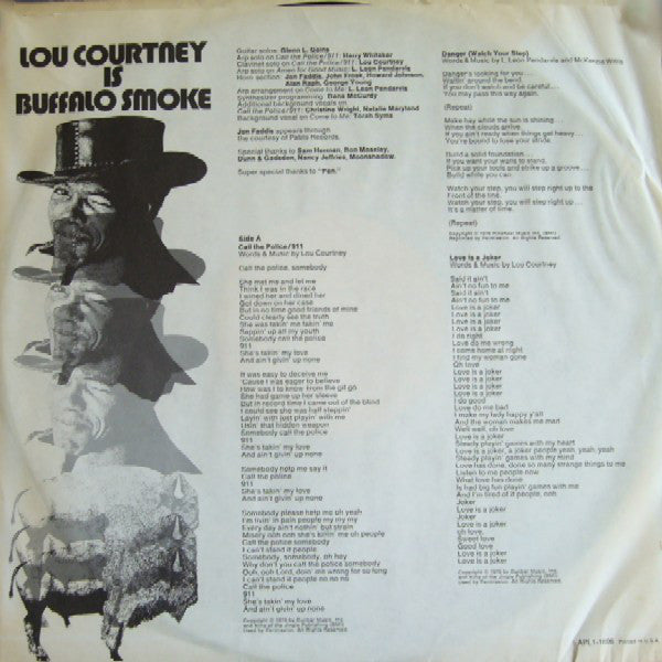 Lou Courtney : Buffalo Smoke (LP,Album)