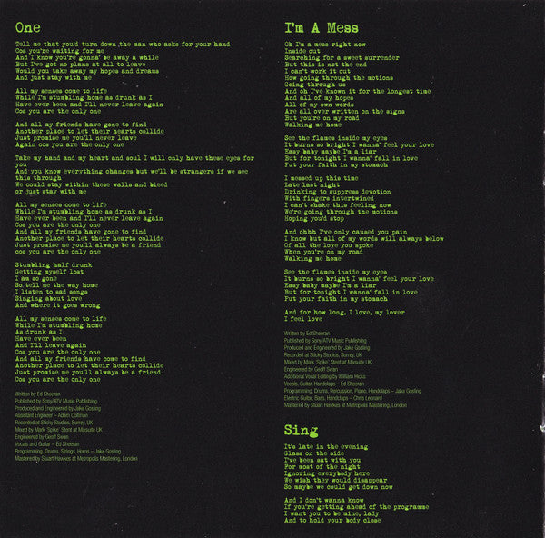 Ed Sheeran : X (Album,Deluxe Edition,Reissue)
