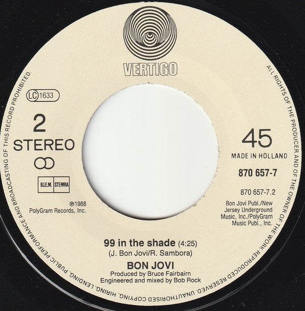 Bon Jovi : Bad Medicine (7",45 RPM,Single)