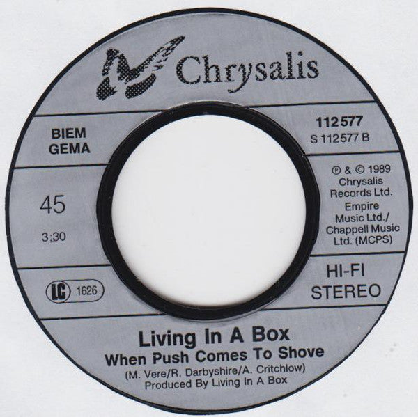 Living In A Box : Room In Your Heart (7",45 RPM,Single,Stereo)
