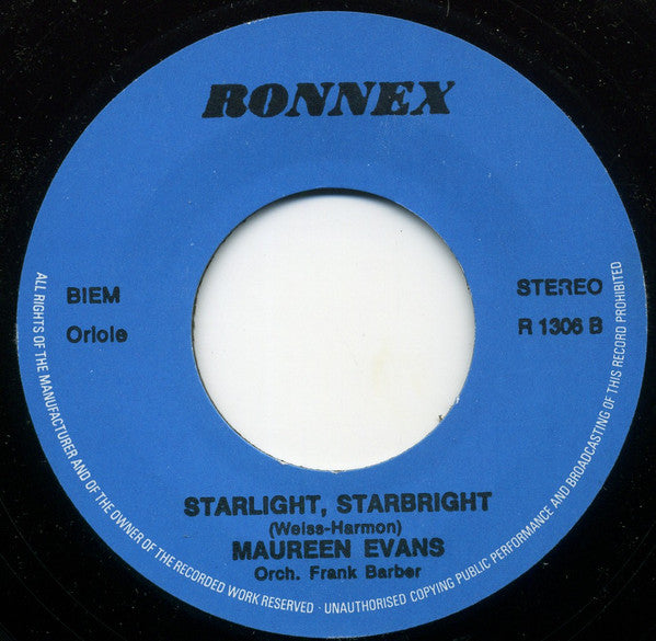 Maureen Evans, Frank Barber Orchestra, The : Like I Do / Starlight, Starbright (7",45 RPM,Single,Stereo)