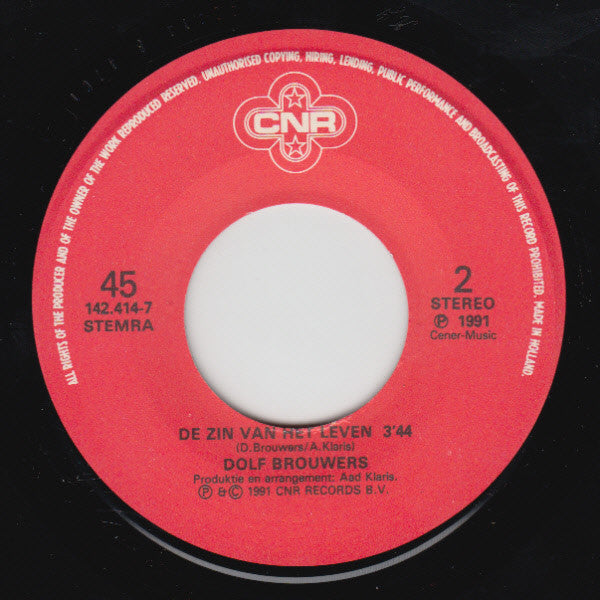 Dolf Brouwers : 't Sprookje Is Nu Uit (7",Single,45 RPM)