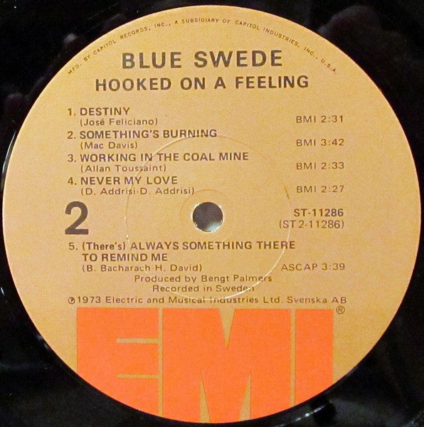 Blue Swede : Hooked On A Feeling (LP,Album,Stereo)