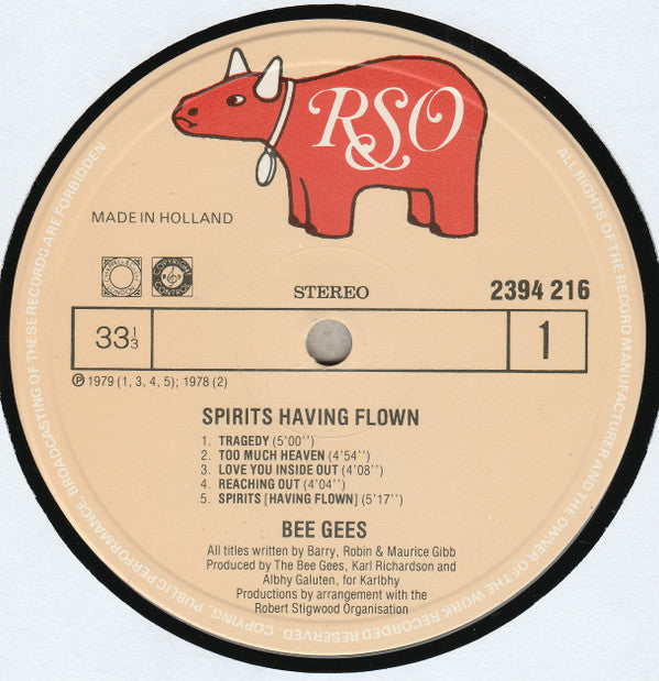 Bee Gees : Spirits Having Flown (LP,Album,Stereo)