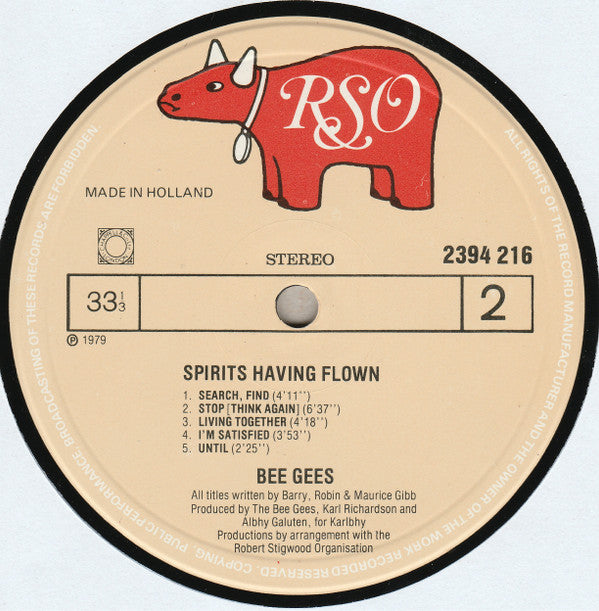 Bee Gees : Spirits Having Flown (LP,Album,Stereo)