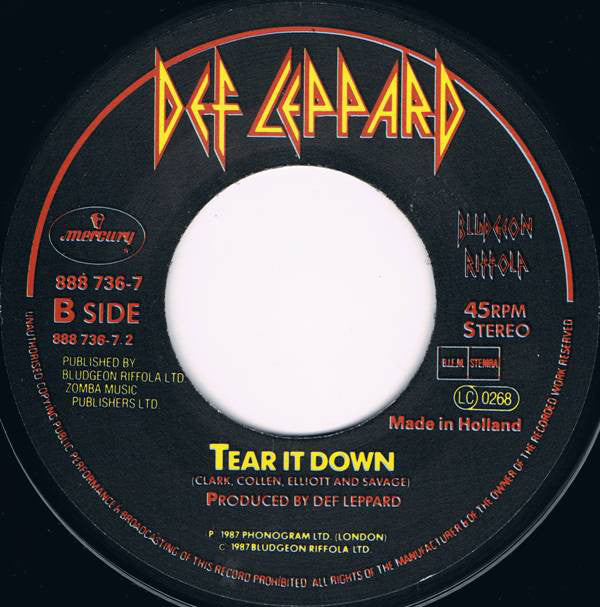 Def Leppard : Animal (7",45 RPM,Single)