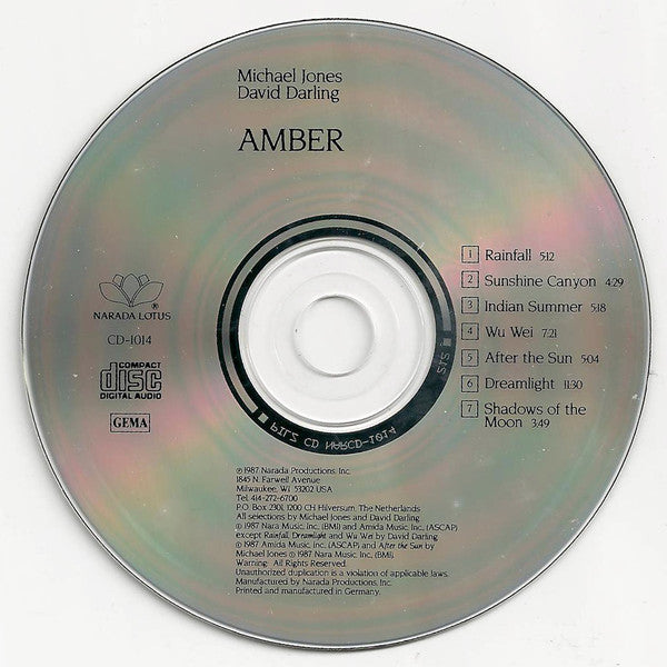Michael Jones / David Darling : Amber (Album)