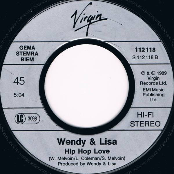 Wendy & Lisa : Lolly Lolly (7",45 RPM,Single,Stereo)