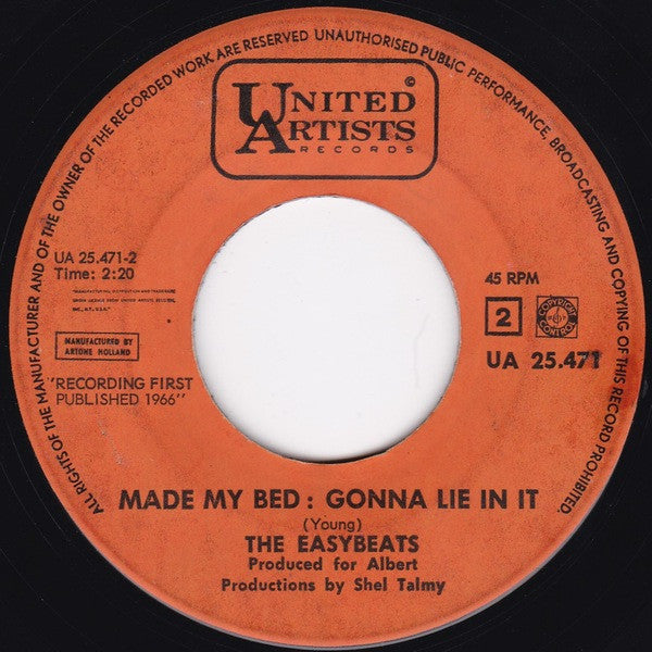 Easybeats, The : Friday On My Mind / Made My Bed: Gonna Lie In It (7",45 RPM,Single)