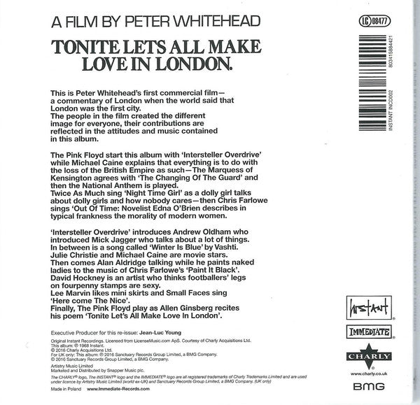 Various : Tonite Let's All Make Love In London (Compilation,Reissue,Remastered,Stereo,Mono)