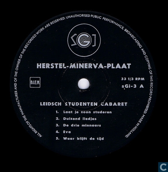 Leidsch Studenten Cabaret : Laat Je Zoon Studeren (LP,10",Album)