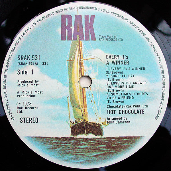 Hot Chocolate : Every 1's A Winner (LP,Album)