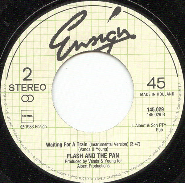 Flash & The Pan : Waiting For A Train (7",Single,45 RPM)