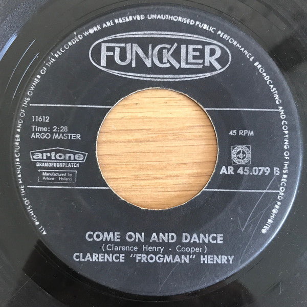 Clarence "Frogman" Henry : The Jealous Kind / Come On And Dance (7",45 RPM,Single)