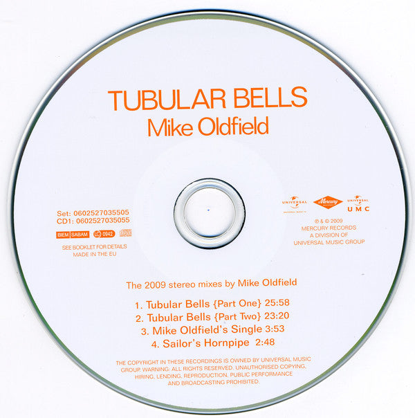 Mike Oldfield : Tubular Bells (Album,Reissue,Remastered,Repress)