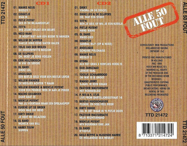 Various : Alle 50 Fout (Album,Compilation)