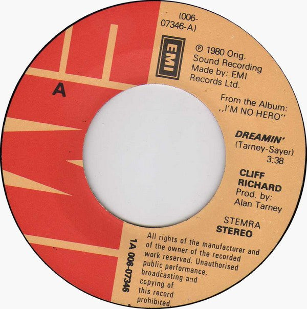 Cliff Richard : Dreamin' (7",45 RPM,Single)