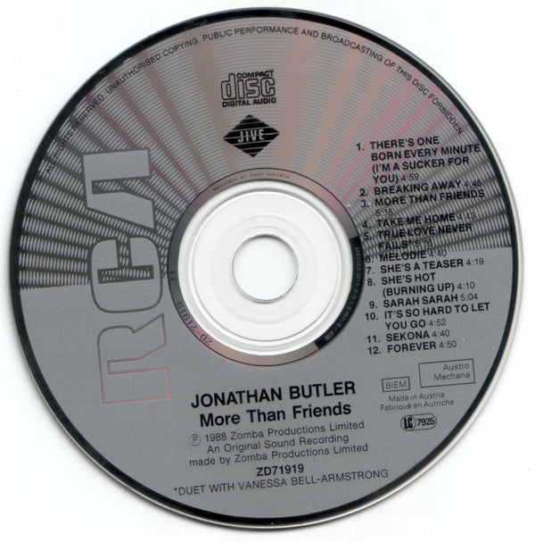 Jonathan Butler : More Than Friends (Album)