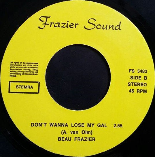 Beau Frazier : Back To Sarena (7",45 RPM)