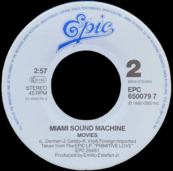Miami Sound Machine : Words Get In The Way (7",45 RPM,Single)