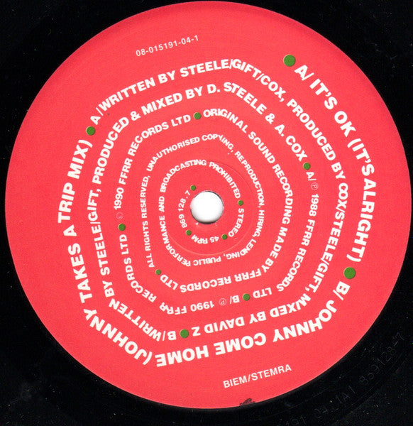 Fine Young Cannibals : It's Ok (It's Alright) (7",45 RPM,Stereo)