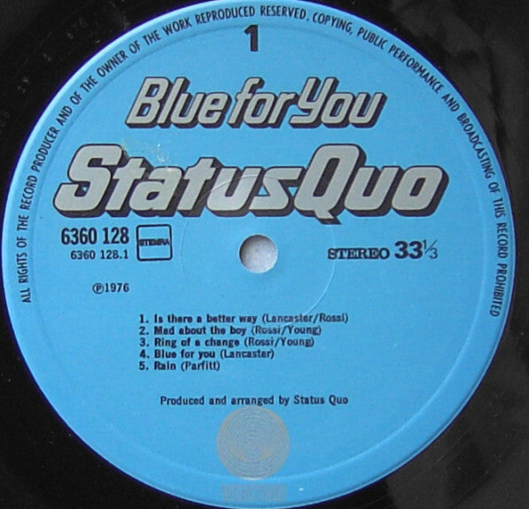 Status Quo : Blue For You (LP,Album)