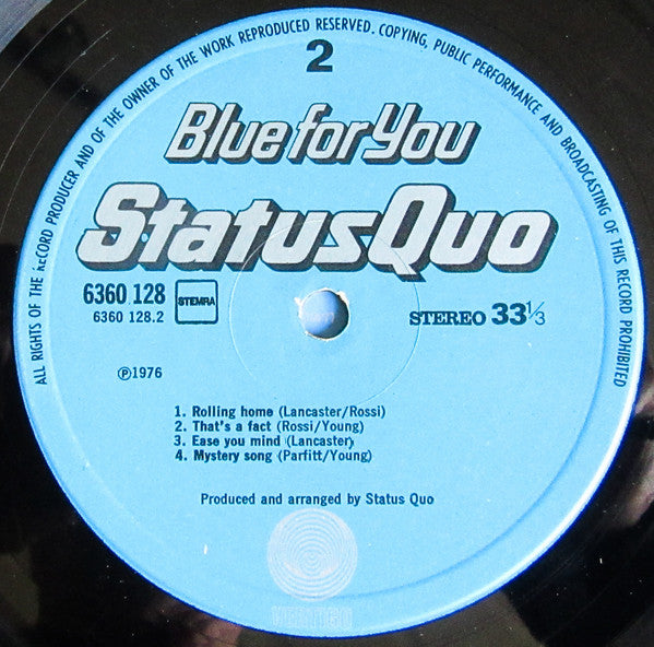 Status Quo : Blue For You (LP,Album)