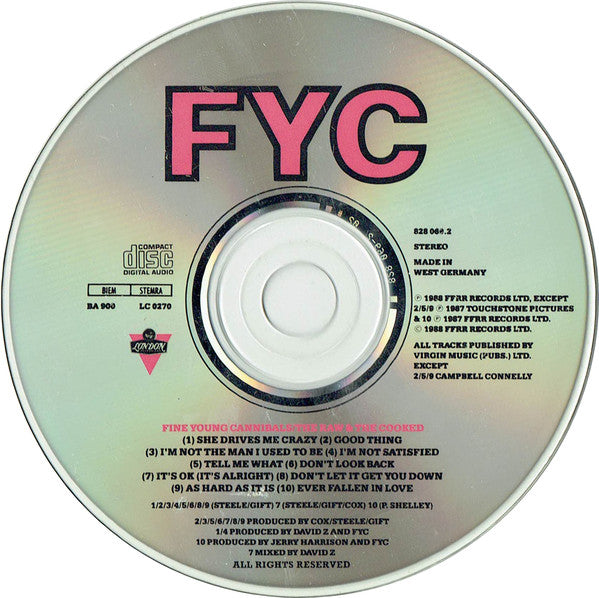 Fine Young Cannibals : The Raw & The Cooked (Album)