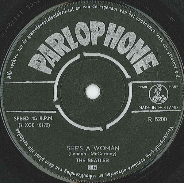 Beatles, The : I Feel Fine / She's A Woman (7",45 RPM,Single,Mono)