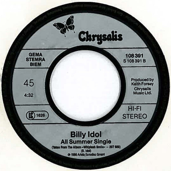 Billy Idol : To Be A Lover (7",45 RPM,Single)