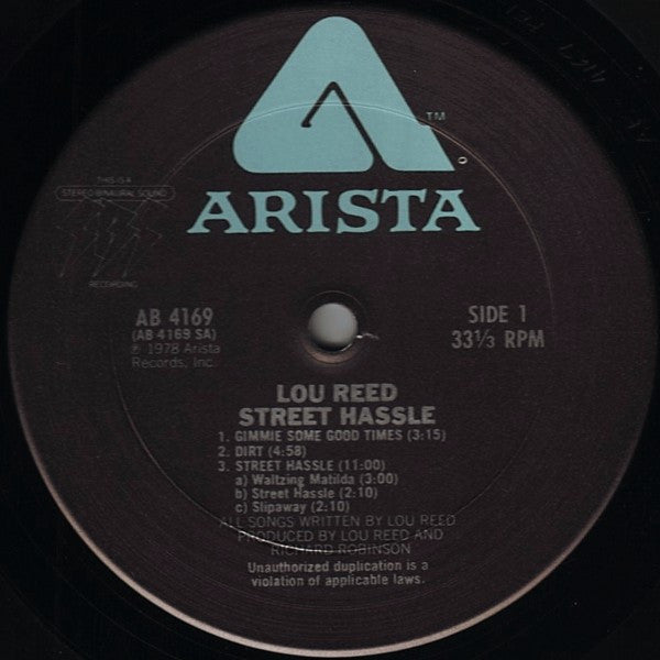Lou Reed : Street Hassle (LP,Album,Stereo)