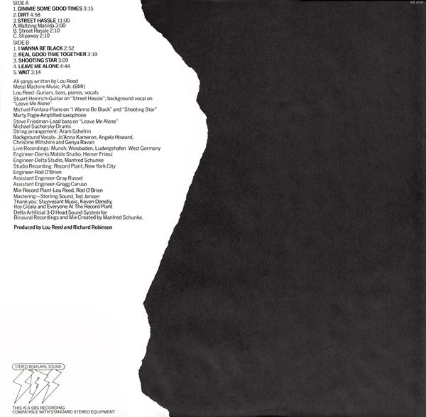 Lou Reed : Street Hassle (LP,Album,Stereo)