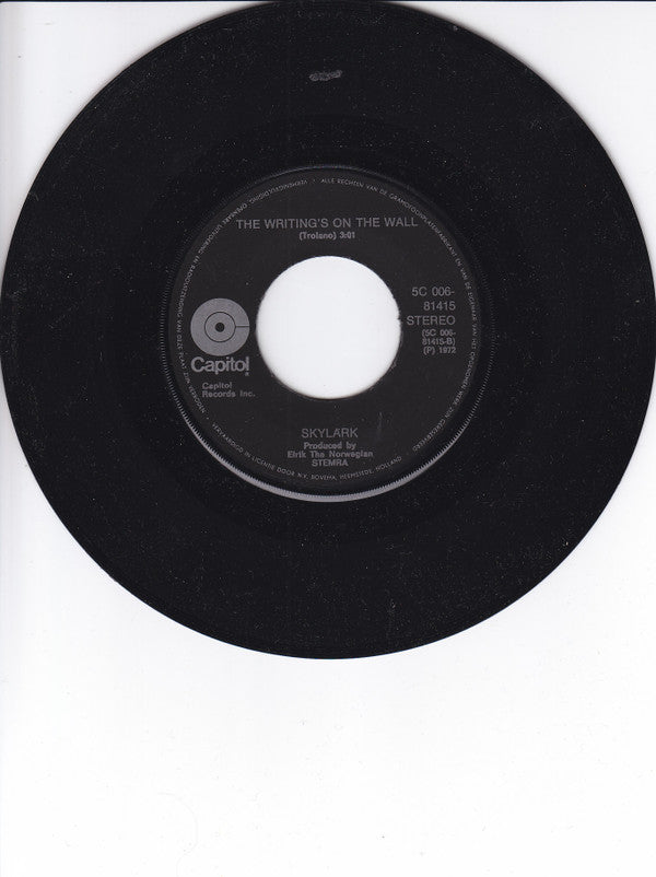 Skylark (3) : Wildflower / The Writing's On The Wall (7",45 RPM,Single,Stereo)