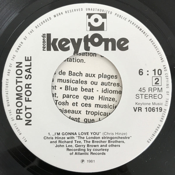 Chris Hinze : Midem 1981 * Box 178 (7",45 RPM,Single,Promo)