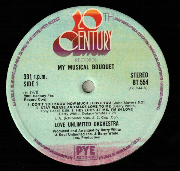 Love Unlimited Orchestra : My Musical Bouquet (LP, Album)