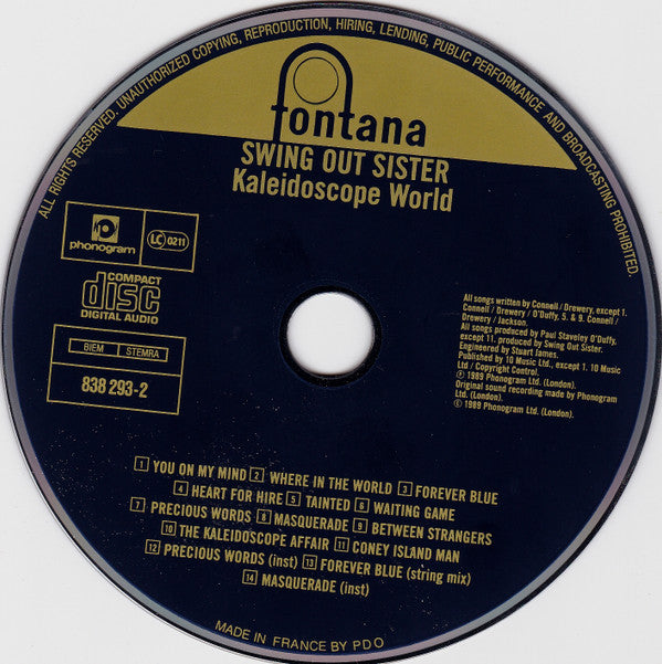 Swing Out Sister : Kaleidoscope World (Album)